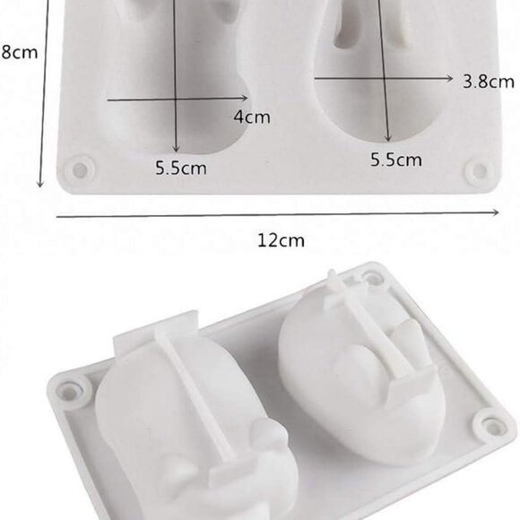 Silicone Mousse Cake Mold Bunny Piggy Baking Tray Dessert MoldPastry(2Packs)2pcs - Picture 8 of 8